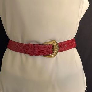 Women's Crown Pacific Genuine Snake Skin Belt Blac